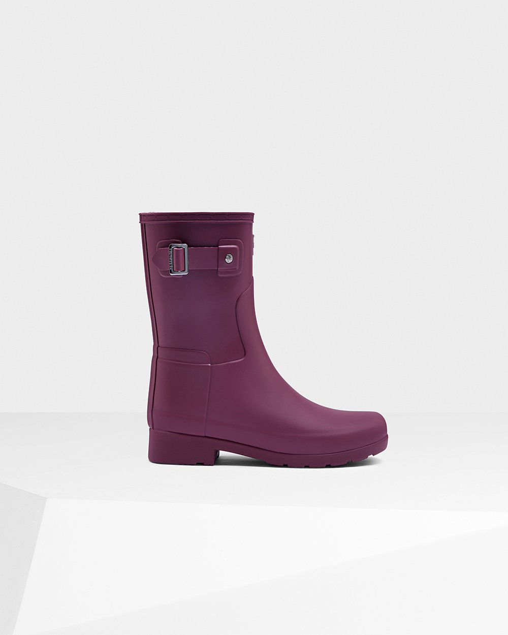 Womens Hunter Short Rain Boots Purple - Refined Slim Fit - 7415608-MO